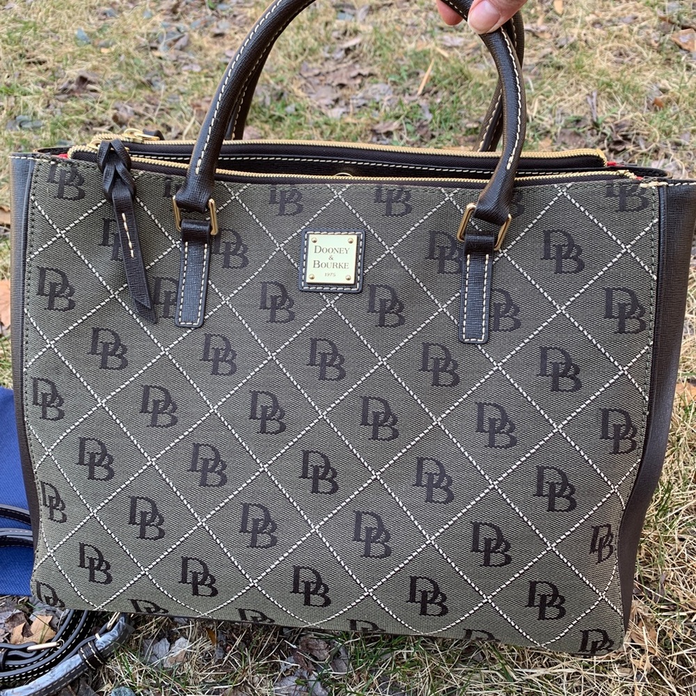 Authentic DOONEY & BOURKE Leather canvas ZIP SAtchel/Crosby - Picture 16 of 16
